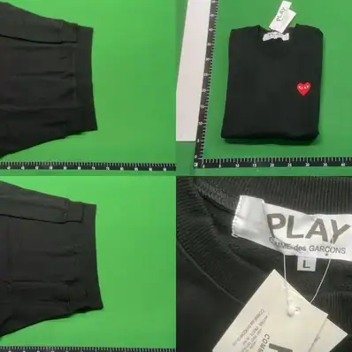 Comme des Garoons PLAY Heart Print Sweatshirt — hoodie, real photo